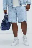 Kenneth Relaxed Denim Shorts(Light Wash,30)