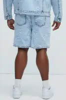 Kenneth Relaxed Denim Shorts(Light Wash,30)