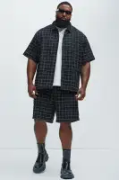 Saturday Morning Distressed Denim Shirt(Black,S)