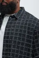 Saturday Morning Distressed Denim Shirt(Black,S)
