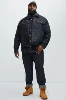 Collin Raw Denim Trucker Jacket(Indigo,S)
