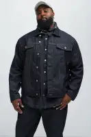 Collin Raw Denim Trucker Jacket(Indigo,S)