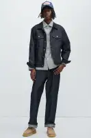Collin Raw Denim Trucker Jacket(Indigo,S)