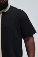 Luka Zipper Shirt(Black/combo,S)