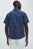 Ryland Short Sleeve Button Up Shirt(Navy,S)