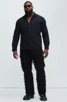 Ryland Cotton Long Sleeve Button Up Shirt(Black,S)