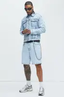 Kenneth Trucker Jacket(Light Wash,S)