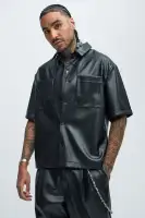 Vesta Faux Leather Shirt