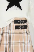 Mini Not Today Pleated Mini Skirt(Brown/combo,4/5)