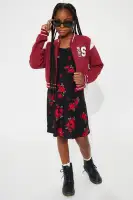 Mini 1998 Sleeveless Skater Mini Dress Set(Red,S (6/6X))
