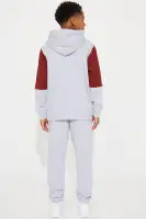 Mini Finesse At It's Finest Fleece Jogger Set(Burgundy,4/5)
