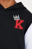 Mini King Of The Block Fleece Jogger Set(Black/Grey,4/5)