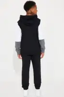 Mini King Of The Block Fleece Jogger Set(Black/Grey,4/5)