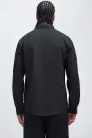 Ivy League Dress Shirt(Black,S)