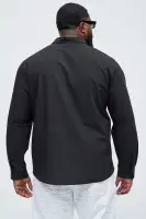 Ivy League Dress Shirt(Black,S)