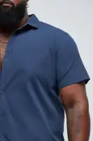 Ryland Short Sleeve Button Up Shirt(Navy,S)