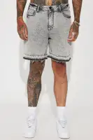My Idea Relaxed Denim Shorts(Grey,30)
