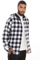 Good Luck Hooded Plaid Flannel Shirt