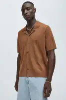 Waterfall Textured Polo Cardigan