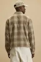 Delano Cropped Plaid Shirt(Taupe/combo,S)