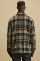 Tondo Plaid Button Up Shirt(Black/combo,S)