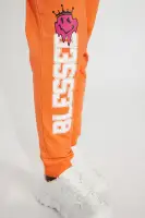 Mini Blessed Fleece Jogger Set(Orange,2/3)