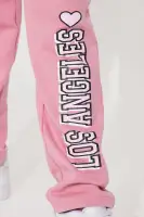 Mini LA City Girl Fleece Jogger Set(Mauve,2/3)