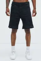 Interstellar Relaxed Denim Shorts(Black,30)