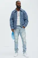 Windy Denim Shirt(Medium Blue Wash,S)