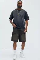 Woody Relaxed Carpenter Shorts(Brown,30)