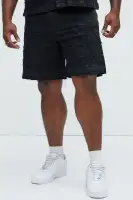 Interstellar Relaxed Denim Shorts(Black,30)