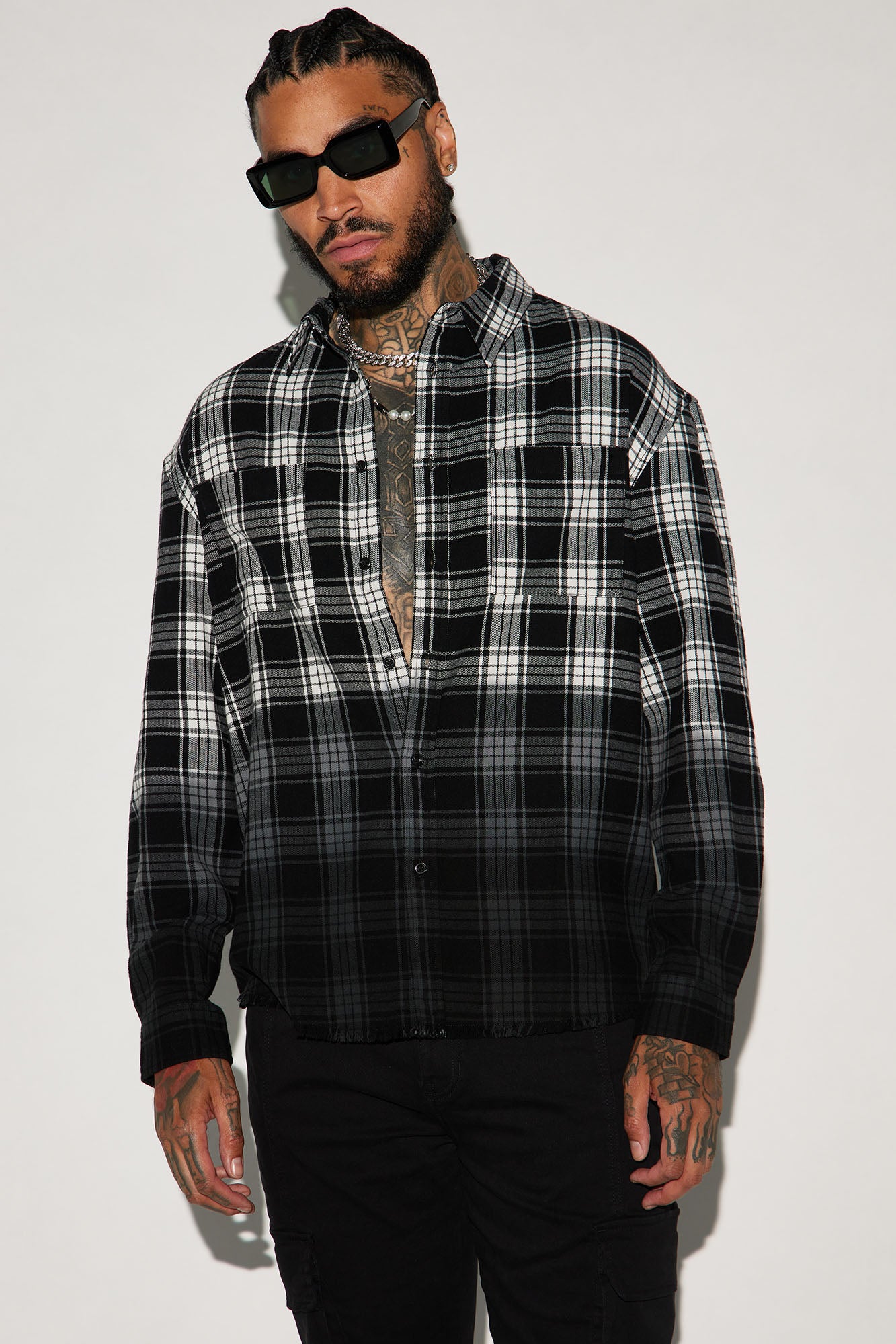 Sunset Dip Dye Flannel Shirt