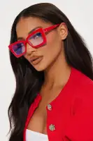 Savvy In The City Blue Light Glasses(Red,OS)