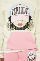 Mini Periodt Fleece Set(White/Pink,4/5)
