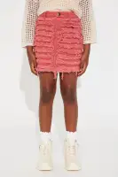 Mini Attention To Detail Fray Skirt(Pink,4)