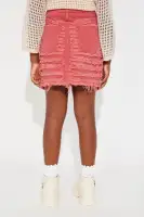 Mini Attention To Detail Fray Skirt(Pink,4)