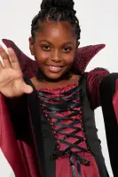 Mini Vampire Queen Costume(Black/combo,S)