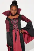 Mini Vampire Queen Costume(Black/combo,S)