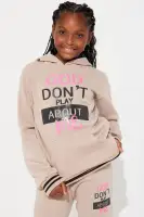 Mini God Don't Play Fleece Set(Khaki,4/5)