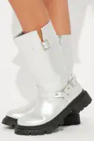Mini Buckle On Up Boots(Silver,1)