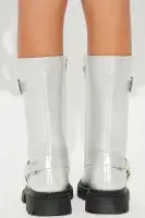 Mini Buckle On Up Boots(Silver,1)