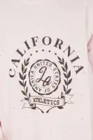 Mini California Oversized Crew & Fleece Flare Pant Set(Pink,7/8)