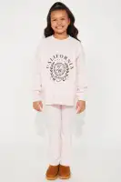 Mini California Oversized Crew & Fleece Flare Pant Set