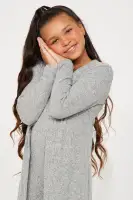 Mini Just Chill Duster and Jumpsuit Set(Heather Grey,7/8)
