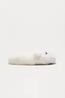 Mini Holiday Polar Bear Plush Head Slippers(Ivory,S/M)