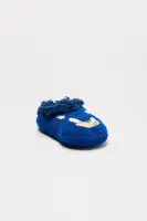 Mini Sonic Boys Fuzzy Ankle Slipper(Blue,S/M)