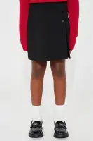 Mini Bowie Flowy Mini Skirt(Black,7/8)