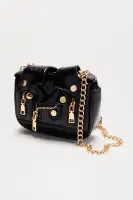 Mini Motorcycle Girl Handbag(Black,OS)