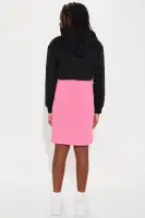 Mini Spreading My Love Hooded Dress Set(Black/Pink,4)