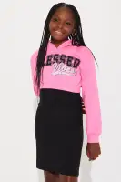 Mini Have A Blessed Day Dress Set(Black/Pink,4)